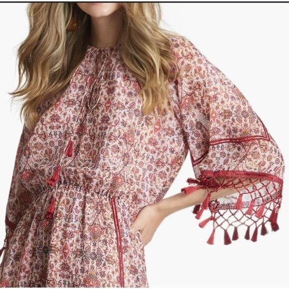 NWOT Sachin & Babi Tasseled Floral Maxi Dress, $465 XS - Picture 3 of 12
